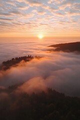Obraz premium Mountain Sunset Clouds