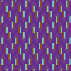 Abstract Seamless Geometric pattern. Colorful pattern of triangles with stripes. geometrical arrow background. Design for fashion, fabric, textile, wallpaper, cover, web , wrapping and textiles print.