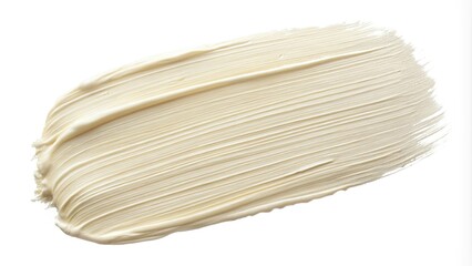 Ivory stroke of paint isolated on white cut out Asymmetrical