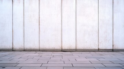 Pristine White Concrete Wall in Sharp Clean Design