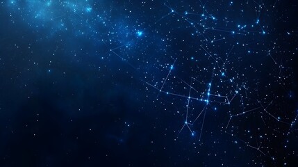 Mesmerizing Abstract of the Southern Cross Constellation in Cosmic Midnight Blue