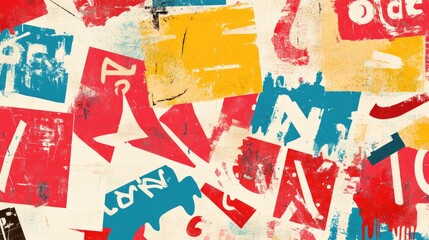 Fototapeta premium Grunge Inspired Vector Template with Distressed Elements