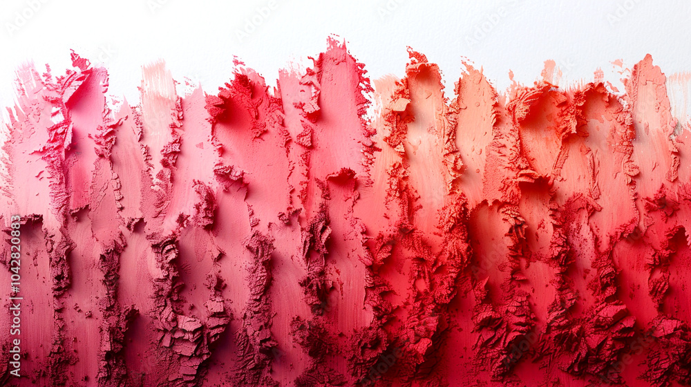 Poster vibrant textured red and pink layers creating a striking visual effect in artwork