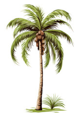 PNG Palm tree vector illustration tropics plant green.