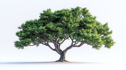 Obraz premium A large, lush tree with a broad canopy and textured trunk.