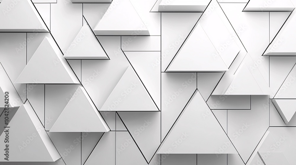 Poster abstract white triangle pattern geometric background texture