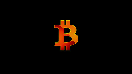 Obraz premium Bitcoin logo in the center, minimalist design.