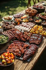 Fototapeta premium Various foods on table