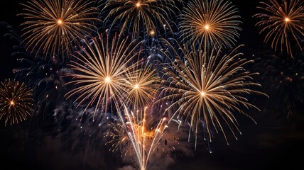 fireworks in the night sky