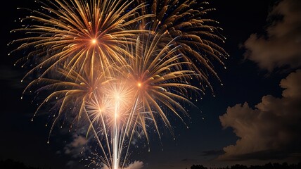 fireworks in the night sky