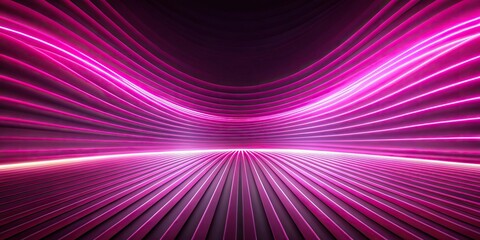 Forced Perspective Abstract background with pink glowing stripes