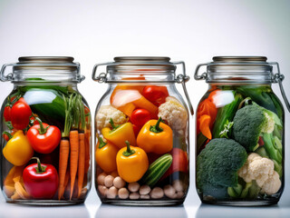jar of pickled vegetables