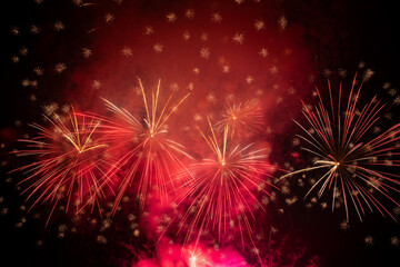 Fototapeta premium Fireworks in the night sky 