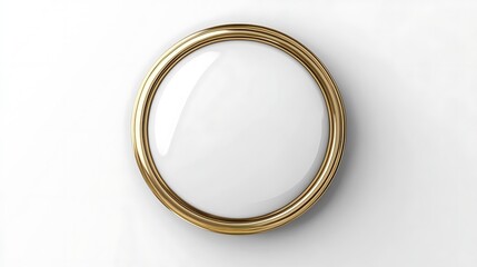 Wooden Circle on White Background