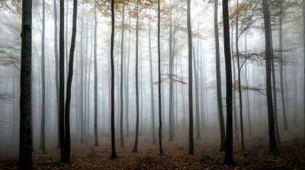 Obraz premium Misty Forest Path