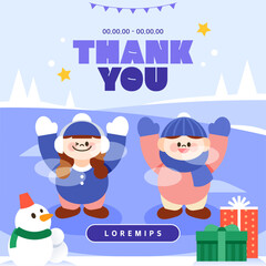 Fototapeta premium Winter Last Sale Shopping Template