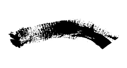 Fototapeta premium Black ink paint vector brush strokes. Thick dirty distress texture. Grunge rough paint brushes. touch material, dirty splash, handwritten texture simple stripes.