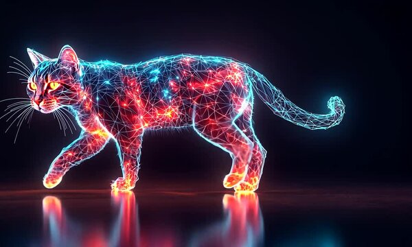 Digital Cat Artwork