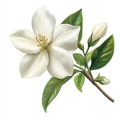 Fototapeta premium Detailed Illustration of Jasmine Flower