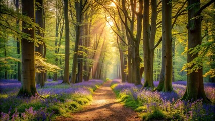 Obraz premium Enchanting woodlands scenery with beautiful natural landscapes