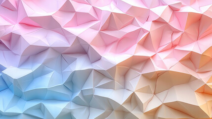 Abstract Geometric Low Poly Art in Pastel Colors - Modern Digital Background