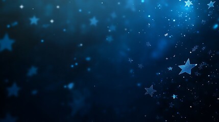 Obraz premium Blue Light Beams and Sparkling Stars