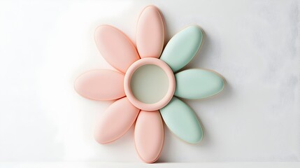 Pastel Flower Shaped Candy Confection with Delicate Petals