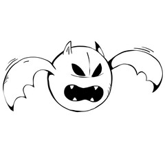 illustration of bat hand draw.