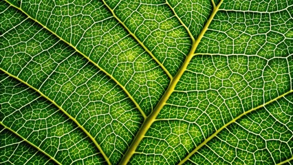 Obraz premium leaf texture pattern background with veins and cells macro photography