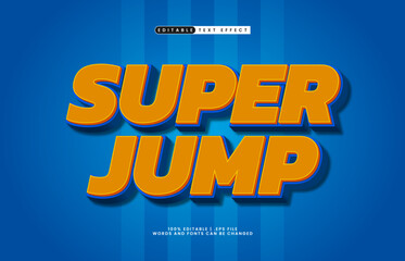 super jump editable text effect with a kids and hero text style