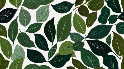 Abstract oil painting pattern in a small leave