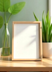 Blank Photo Frame In House