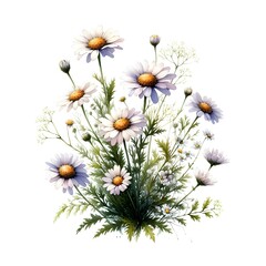 Fototapeta premium daisies on white