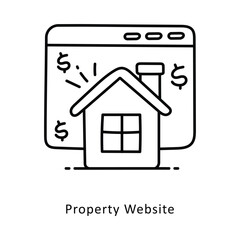 Property Website Outline isometric stock illustration. EPS File stock illustration