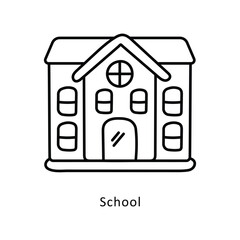 School Outline isometric stock illustration. EPS File stock illustration