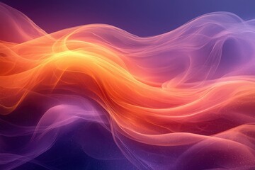 Fototapeta premium Abstract Waves of Glowing Light and Shimmering Particles