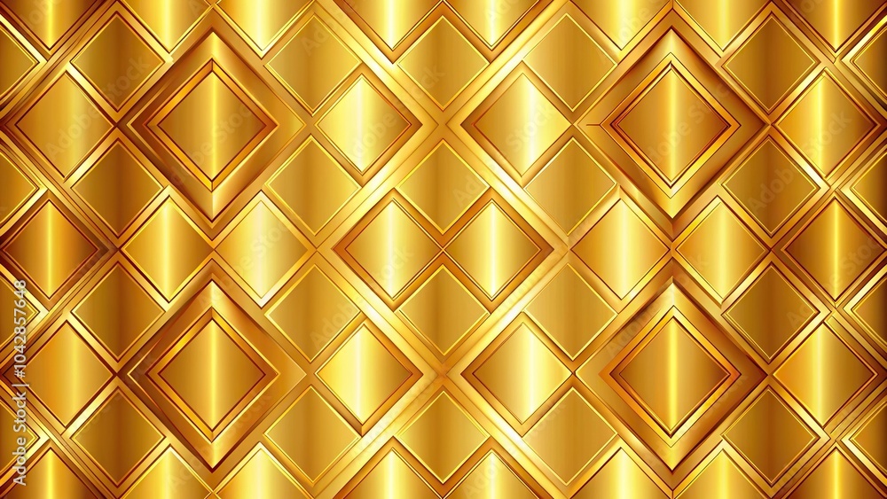 Poster light realistic gold texture seamless pattern with a symmetrical design