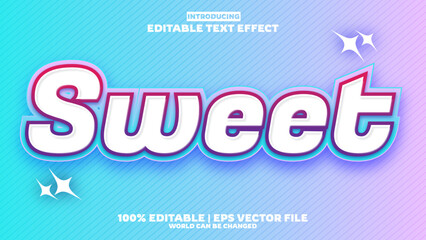 Sweet new editable text effect in new modern trend style