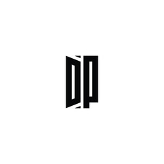 DP monogram logo design letter text name symbol monochrome logotype alphabet character simple logo