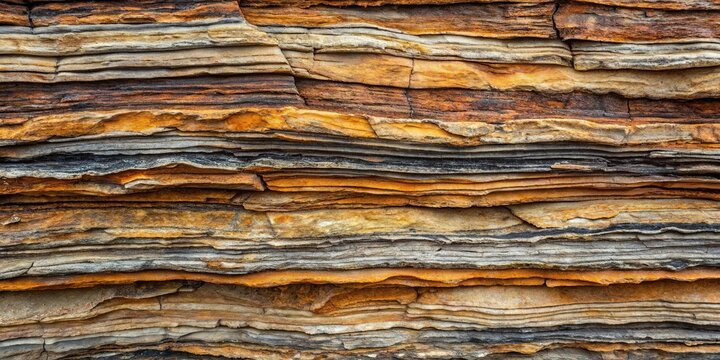 Extreme close-up layered metamorphic rock background texture