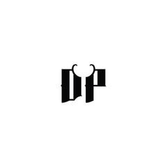 DP monogram logo design letter text name symbol monochrome logotype alphabet character simple logo
