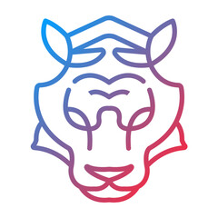 Tiger Vector Icon Style