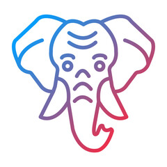 Elephant Vector Icon Style