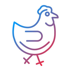 Chicken Vector Icon Style