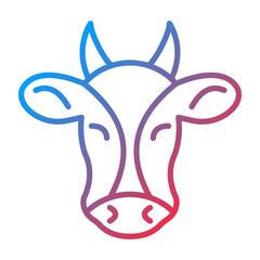 Cow Vector Icon Style