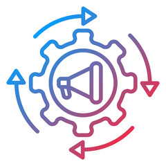 Marketing Automation Vector Icon Style