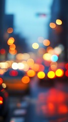 Fototapeta premium Vibrant Blurred Lights of a Busy City Traffic at Night