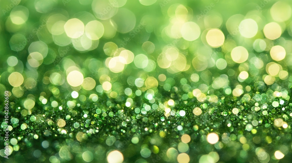 Aufkleber abstract green glitter bokeh background. perfect for adding a touch of sparkle and joy to your desig