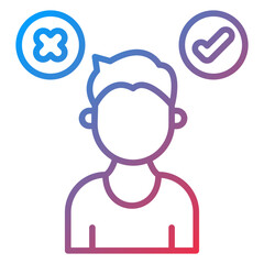 Decision Making Vector Icon Style