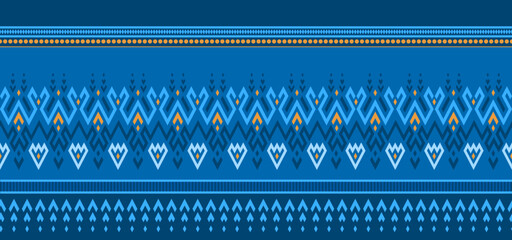 thai traditional silk blue phuthai